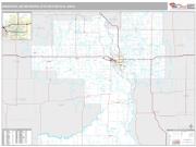 Bismarck Metro Area <br /> Wall Map <br /> Premium Style 2024 Map