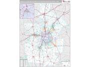 Charlotte-Concord-Gastonia Metro Area <br /> Wall Map <br /> Premium Style 2024 Map
