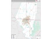 Columbia Metro Area <br /> Wall Map <br /> Premium Style 2024 Map