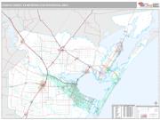 Corpus Christi Metro Area <br /> Wall Map <br /> Premium Style 2024 Map