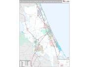 Deltona-Daytona Beach-Ormond Beach Metro Area <br /> Wall Map <br /> Premium Style 2024 Map