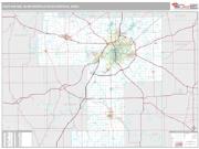 Fort Wayne Metro Area <br /> Wall Map <br /> Premium Style 2024 Map