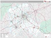 Greenville-Anderson-Mauldin Metro Area <br /> Wall Map <br /> Premium Style 2024 Map