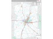 Jackson Metro Area <br /> Wall Map <br /> Premium Style 2024 Map