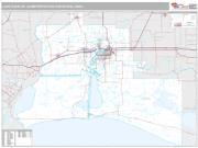 Lake Charles Metro Area <br /> Wall Map <br /> Premium Style 2024 Map