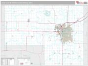 Lincoln Metro Area <br /> Wall Map <br /> Premium Style 2024 Map
