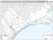 Myrtle Beach-Conway-North Myrtle Beach Metro Area <br /> Wall Map <br /> Premium Style 2024 Map