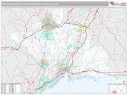 New Haven-Milford Metro Area <br /> Wall Map <br /> Premium Style 2024 Map