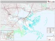 New Orleans-Metairie Metro Area <br /> Wall Map <br /> Premium Style 2024 Map