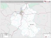 Parkersburg-Vienna Metro Area <br /> Wall Map <br /> Premium Style 2024 Map