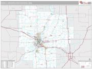 Peoria Metro Area <br /> Wall Map <br /> Premium Style 2024 Map