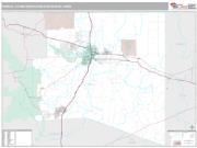 Pueblo Metro Area <br /> Wall Map <br /> Premium Style 2024 Map