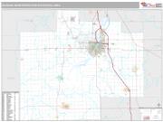 Saginaw Metro Area <br /> Wall Map <br /> Premium Style 2024 Map