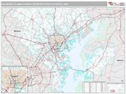 Baltimore-Columbia-Towson Metro Area <br /> Wall Map <br /> Premium Style 2024 Map