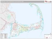 Barnstable Town Metro Area <br /> Wall Map <br /> Premium Style 2024 Map