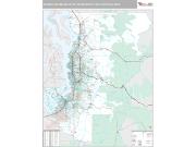 Seattle-Tacoma-Bellevue Metro Area <br /> Wall Map <br /> Premium Style 2024 Map