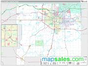South Bend Metro Area <br /> Wall Map <br /> Premium Style 2024 Map