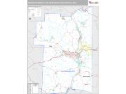 Weirton-Steubenville Metro Area <br /> Wall Map <br /> Premium Style 2024 Map