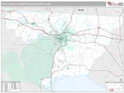 Tallahassee Metro Area <br /> Wall Map <br /> Premium Style 2024 Map