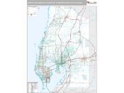 Tampa-St Petersburg-Clearwater Metro Area <br /> Wall Map <br /> Premium Style 2024 Map