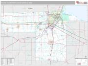 Toledo Metro Area <br /> Wall Map <br /> Premium Style 2024 Map