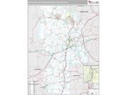 Worcester Metro Area <br /> Wall Map <br /> Premium Style 2024 Map
