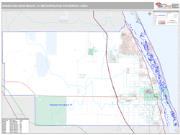 Sebastian-Vero Beach Metro Area <br /> Wall Map <br /> Premium Style 2024 Map