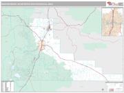 Bend-Redmond Metro Area <br /> Wall Map <br /> Premium Style 2024 Map