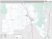 Cape Girardeau Metro Area <br /> Wall Map <br /> Premium Style 2024 Map