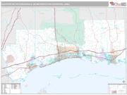 Gulfport-Biloxi-Pascagoula Metro Area <br /> Wall Map <br /> Premium Style 2024 Map