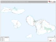 Kahului-Wailuku-Lahaina Metro Area <br /> Wall Map <br /> Premium Style 2024 Map
