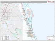 Palm Bay-Melbourne-Titusville Metro Area <br /> Wall Map <br /> Premium Style 2024 Map