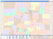 Colorado <br /> Wall Map <br /> Color Cast Style 2024 Map