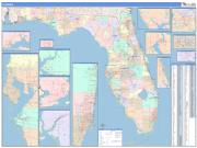 Florida <br /> Wall Map <br /> Color Cast Style 2024 Map