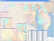 Maryland <br /> Wall Map <br /> Color Cast Style 2024 Map