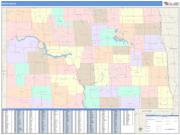 North Dakota <br /> Wall Map <br /> Color Cast Style 2024 Map