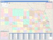 Nebraska <br /> Wall Map <br /> Color Cast Style 2024 Map