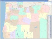 Oregon <br /> Wall Map <br /> Color Cast Style 2024 Map