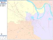 Pine Bluff <br /> Wall Map <br /> Color Cast Style 2024 Map