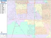 Chandler <br /> Wall Map <br /> Color Cast Style 2024 Map