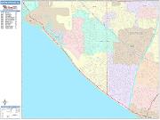 Huntington Beach <br /> Wall Map <br /> Color Cast Style 2024 Map