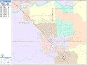 Modesto <br /> Wall Map <br /> Color Cast Style 2024 Map