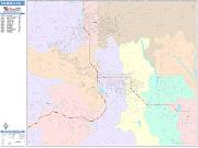 Palmdale <br /> Wall Map <br /> Color Cast Style 2024 Map