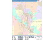 Colorado Springs <br /> Wall Map <br /> Color Cast Style 2024 Map