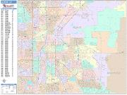Denver <br /> Wall Map <br /> Color Cast Style 2024 Map
