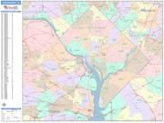 Washington <br /> Wall Map <br /> Color Cast Style 2024 Map