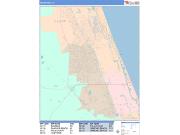 Palm Coast <br /> Wall Map <br /> Color Cast Style 2024 Map