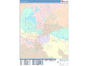 Tallahassee <br /> Wall Map <br /> Color Cast Style 2024 Map