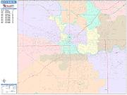 South Bend <br /> Wall Map <br /> Color Cast Style 2024 Map