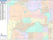 Kansas City <br /> Wall Map <br /> Color Cast Style 2024 Map